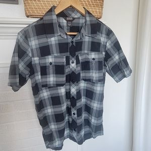 Outdoor Research Wanderer Plaid Short Sleeve Button Up Men's Shirt Size Medium